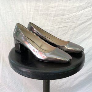 ZARA Chrome Block Heels